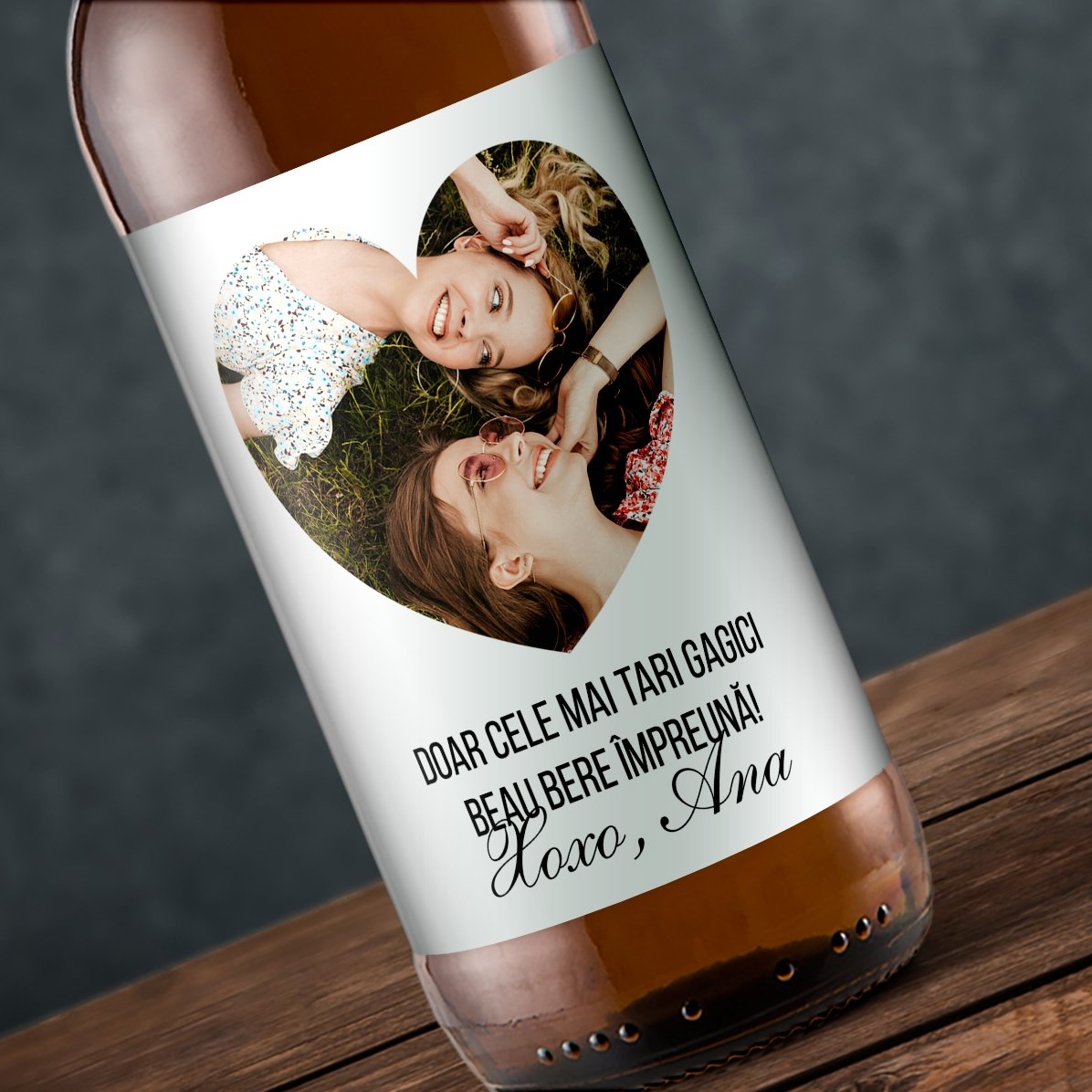 Gepersonaliseerd bier met foto en tekst - Love