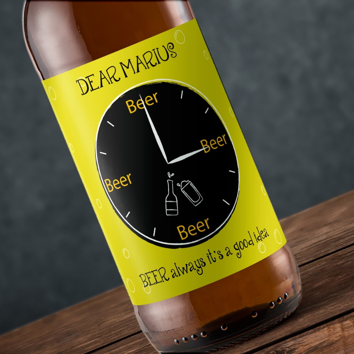 Bier met gepersonaliseerde tekst - Bier is altijd een goed idee