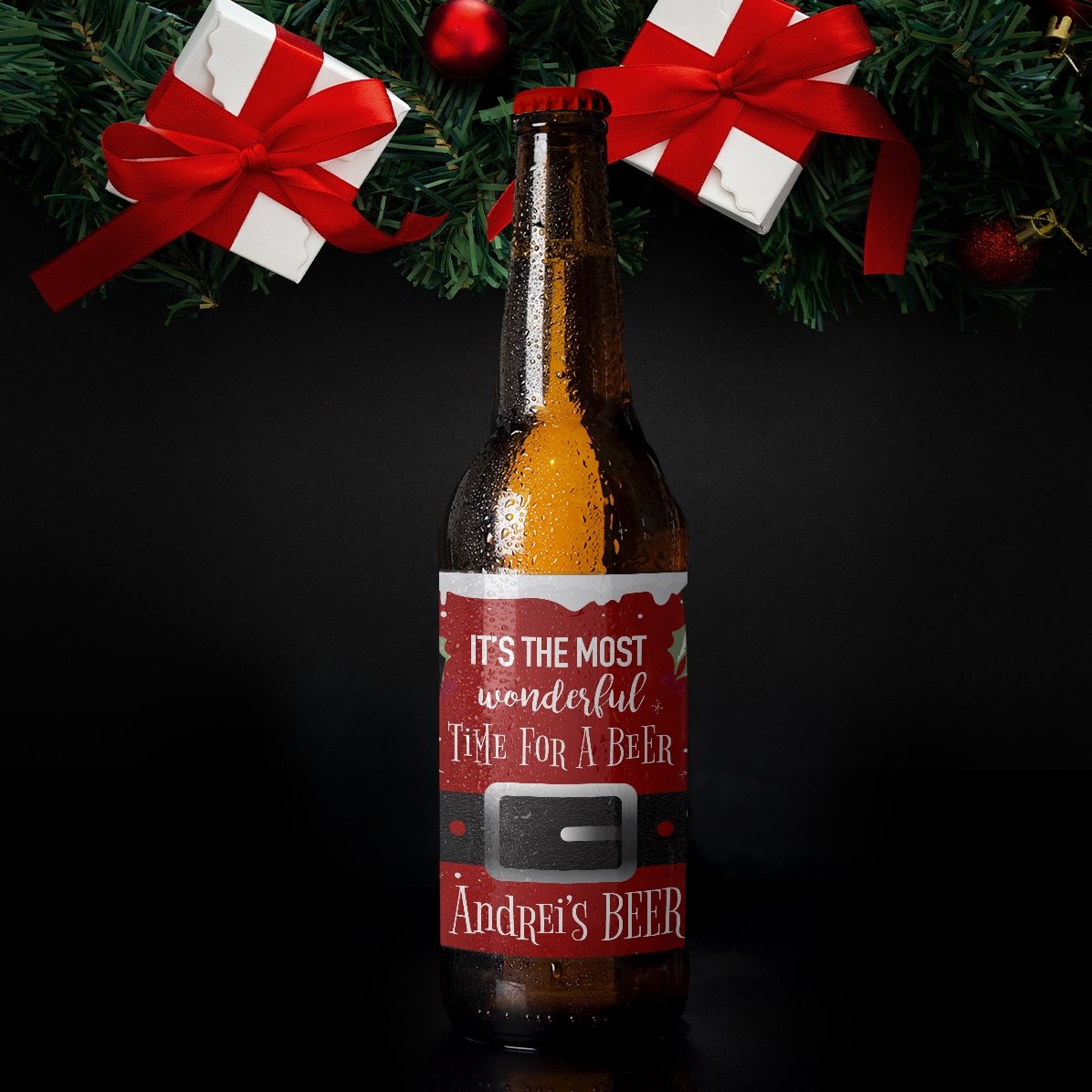 Bier met gepersonaliseerde tekst - De mooiste tijd om bier te drinken!