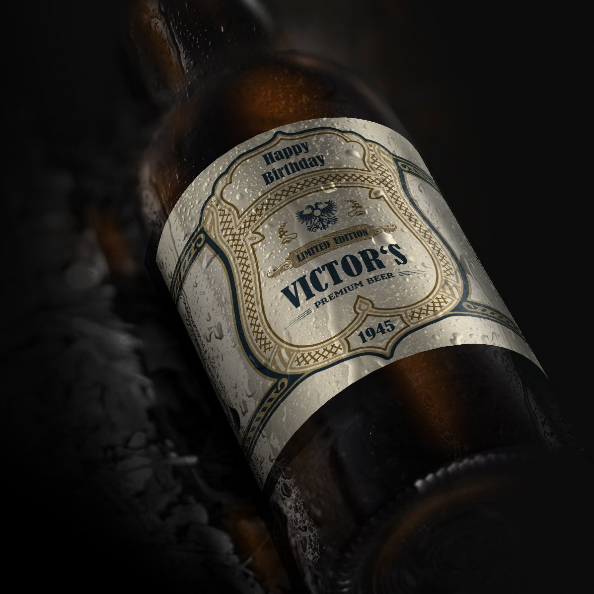 Bier met gepersonaliseerde tekst - Wapen