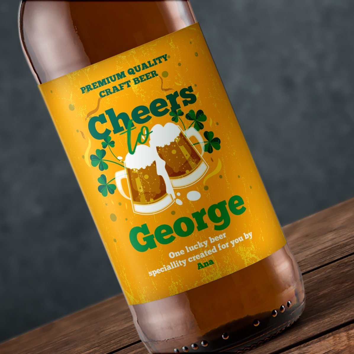 Bier met gepersonaliseerde tekst - Proost op...