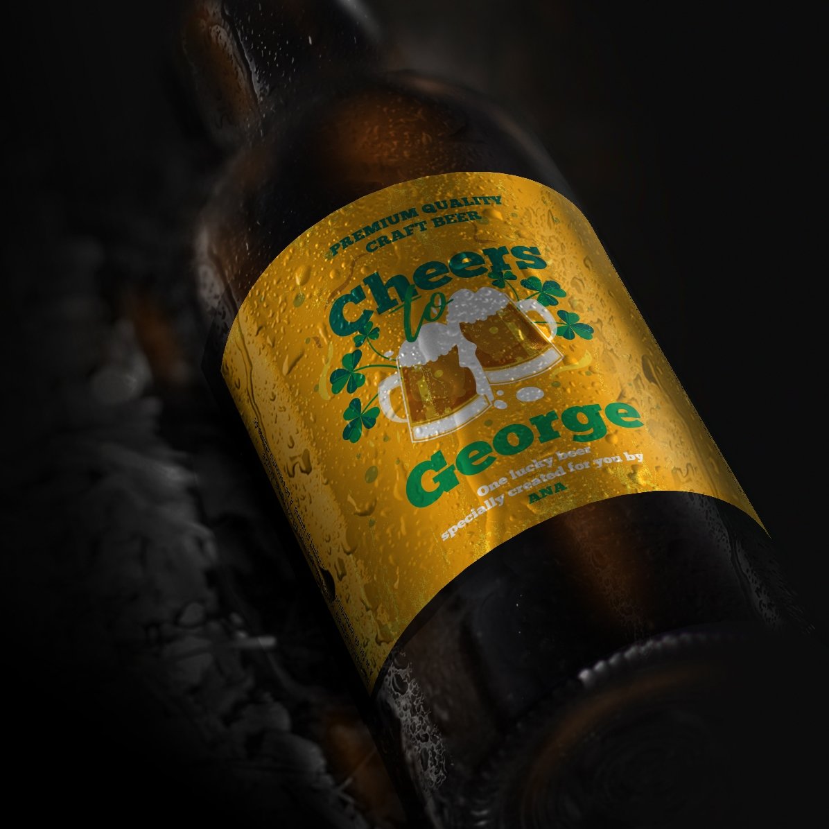 Bier met gepersonaliseerde tekst - Proost op...