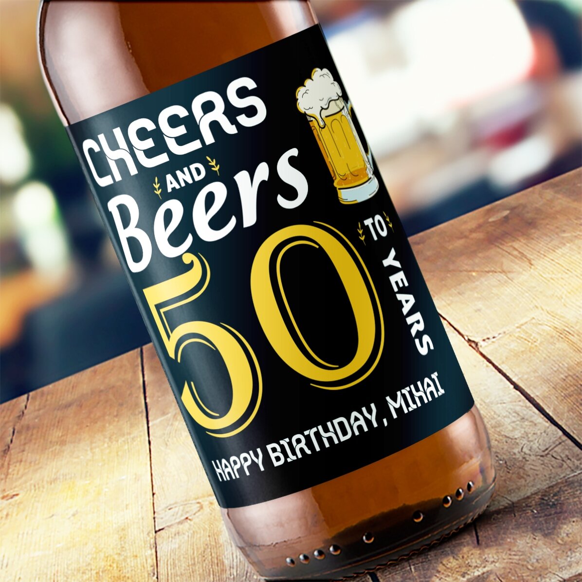 Personalised beer with text - Cheers