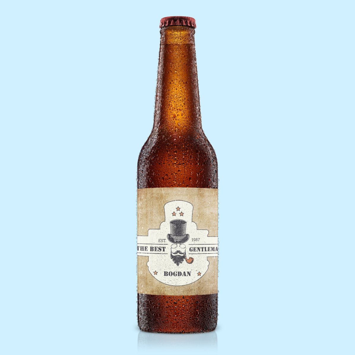 Bier met gepersonaliseerde tekst - Gentleman