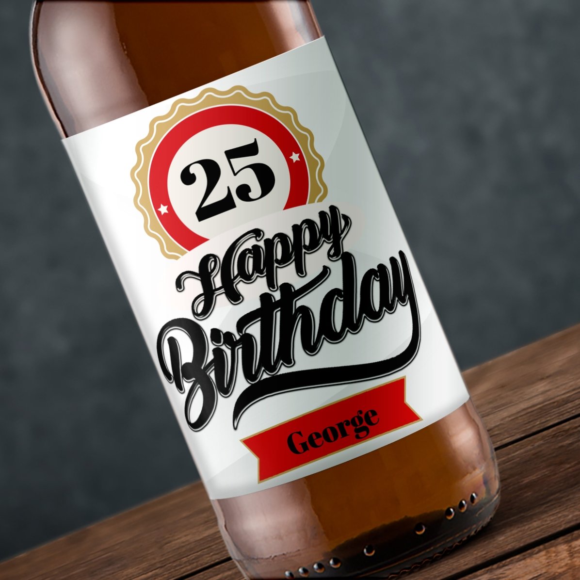 Personalised beer with text - Happy birthday!