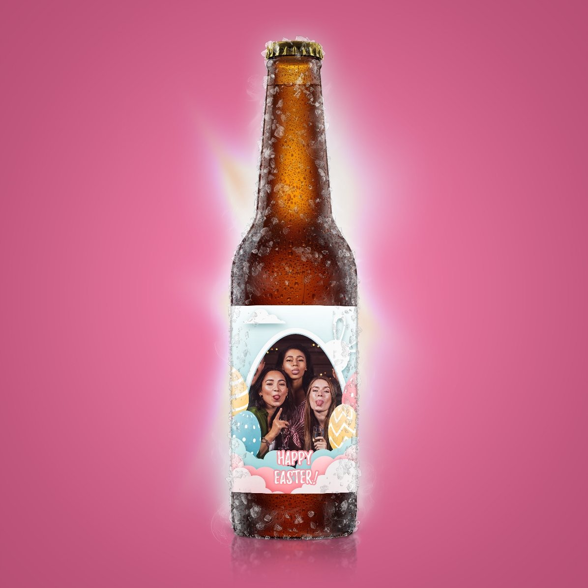 Bier met eigen foto - Vrolijk Pasen!
