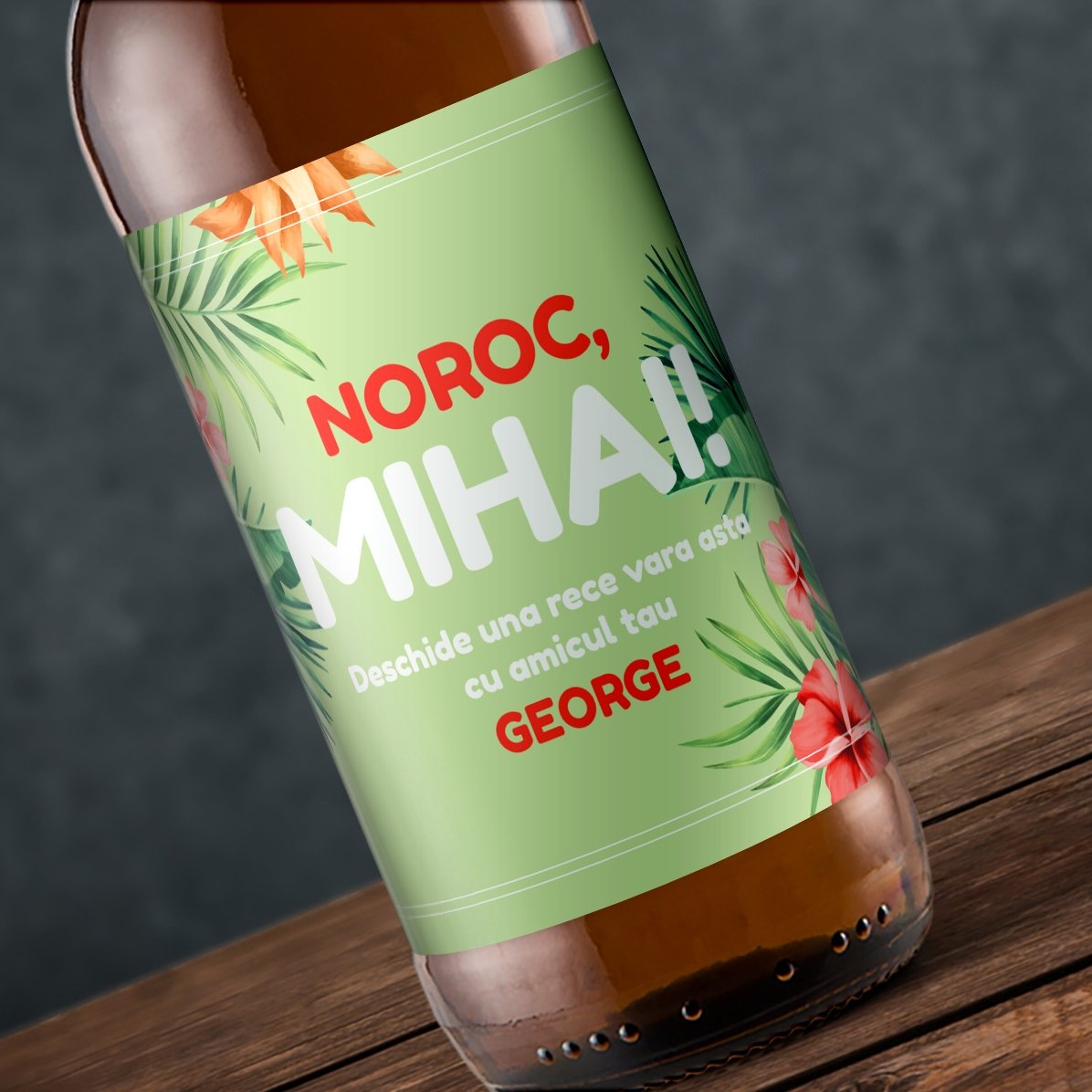 Bier met gepersonaliseerde tekst - Hibiscus