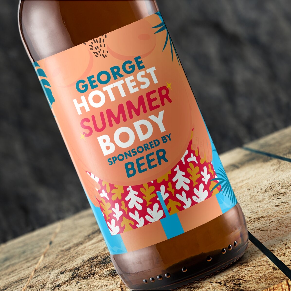 Bier met gepersonaliseerde tekst - Hot body