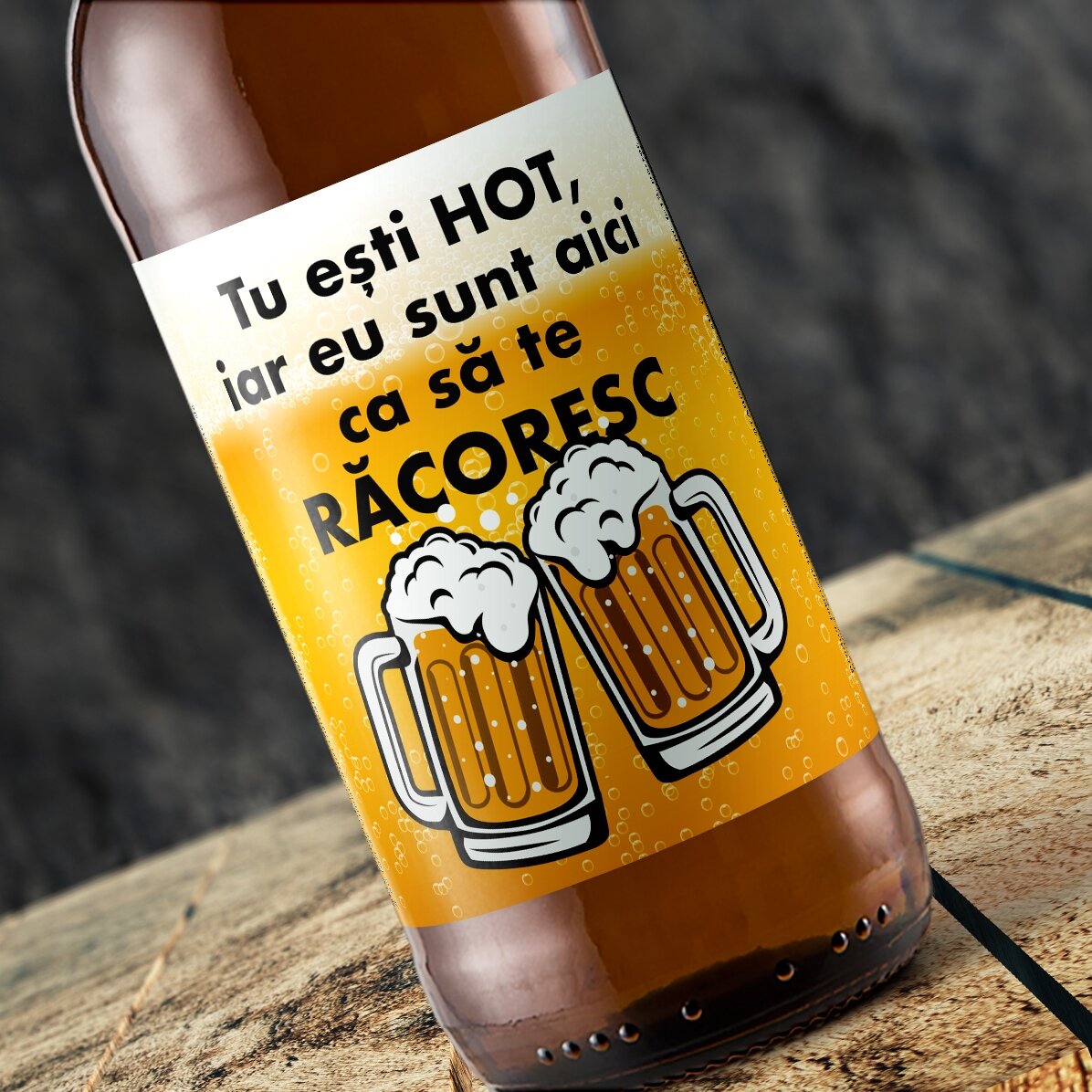 Bier met gepersonaliseerde tekst - Hot
