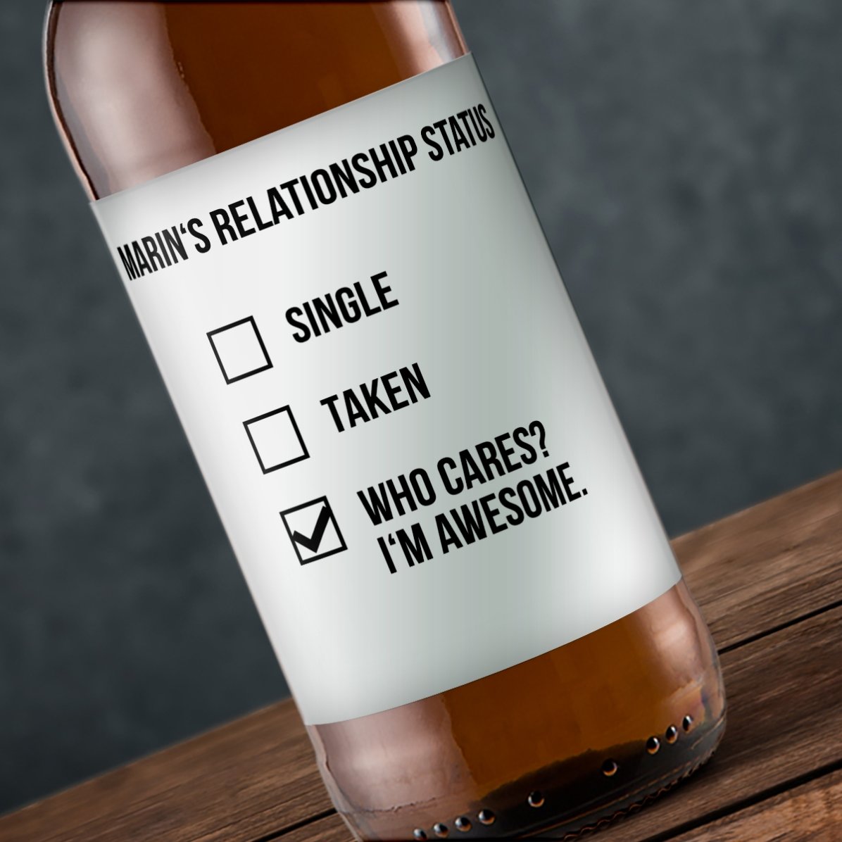 Bier met gepersonaliseerde tekst - I