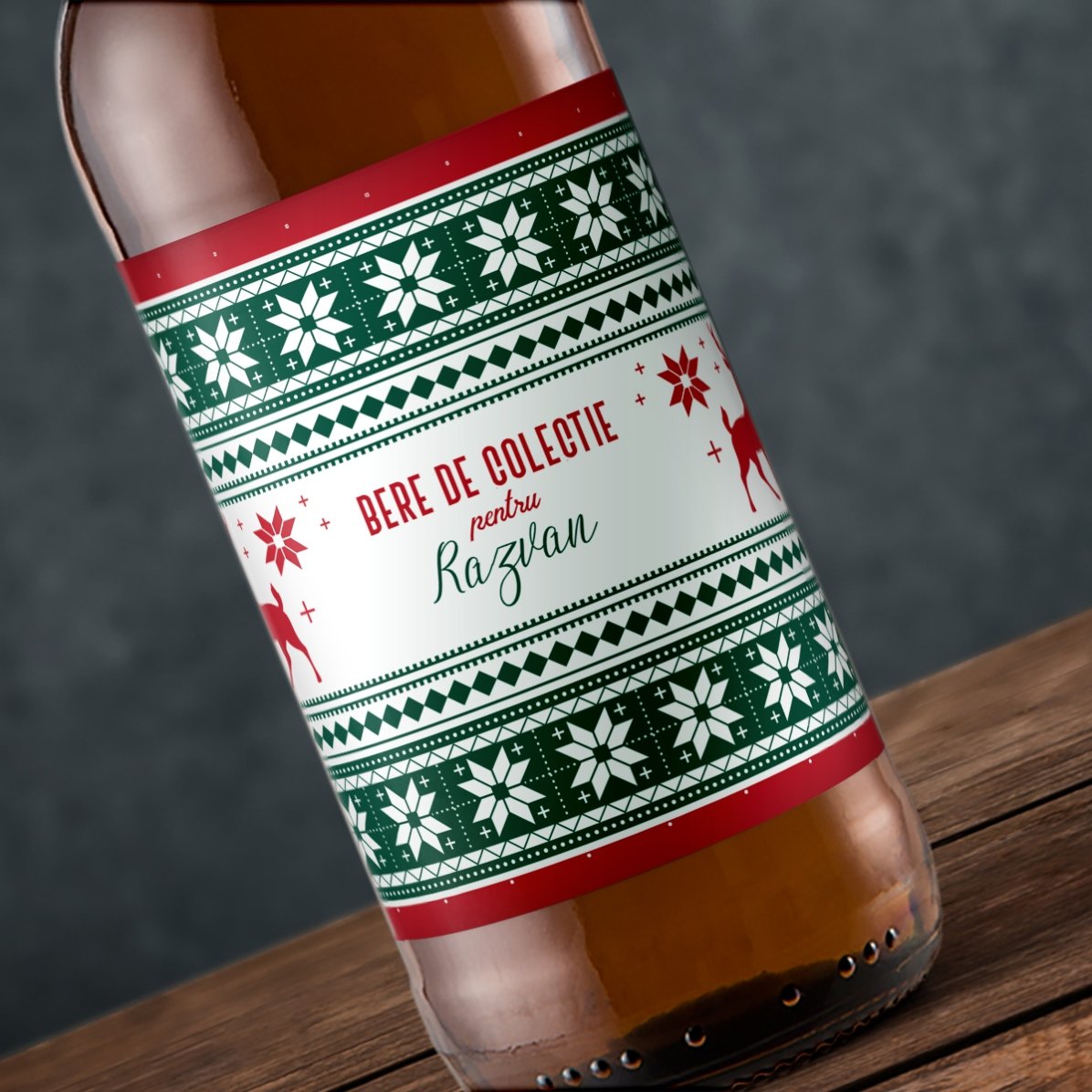 Bier met gepersonaliseerde tekst - Model Reni