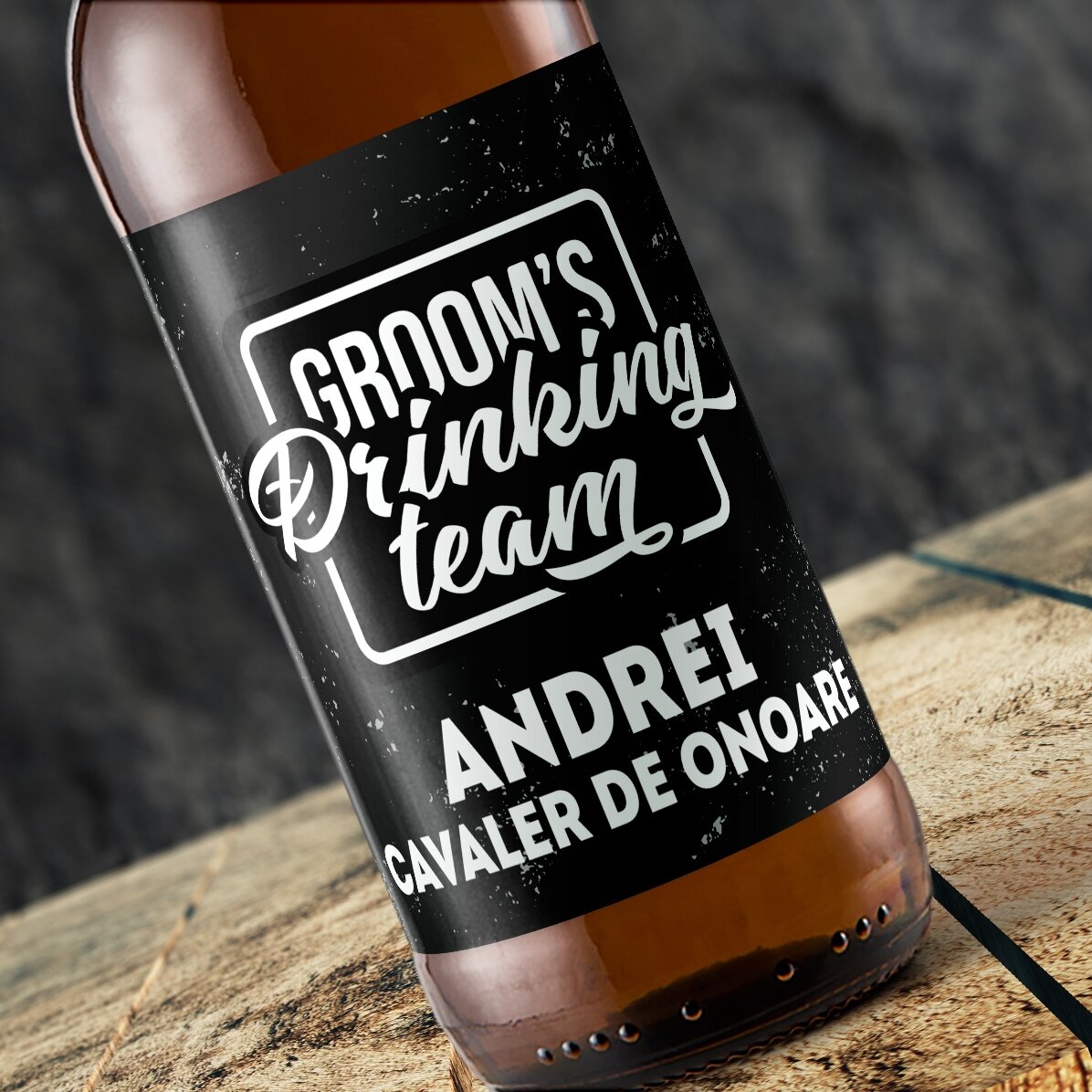 Bier met gepersonaliseerde tekst voor het vrijgezellenfeest - Groom