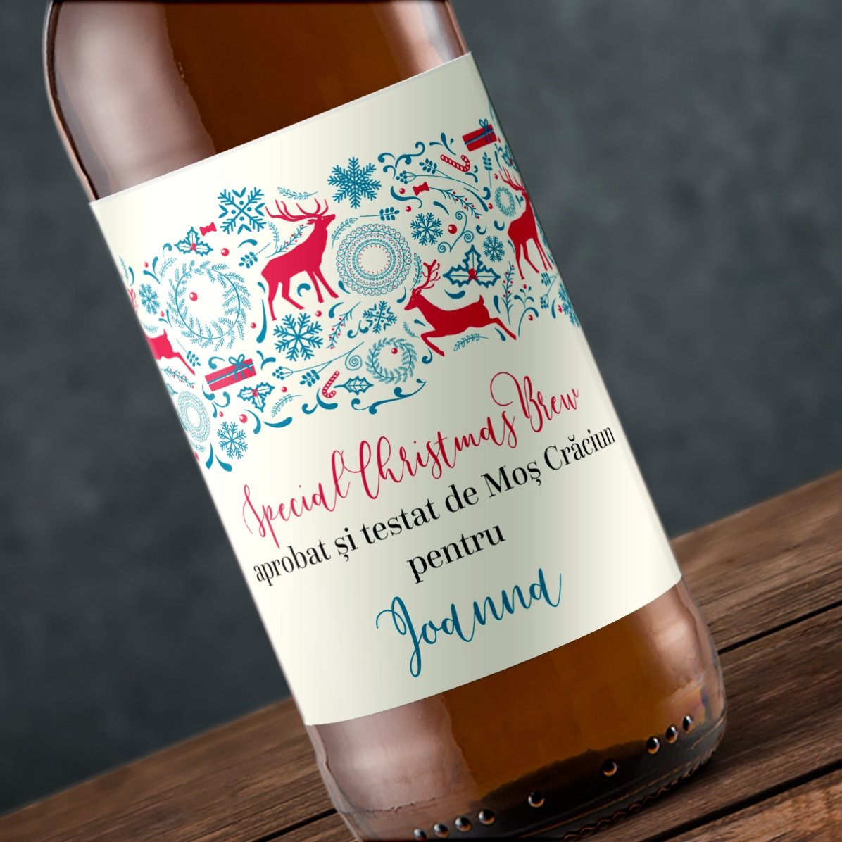 Bier met gepersonaliseerde tekst - Reindeer