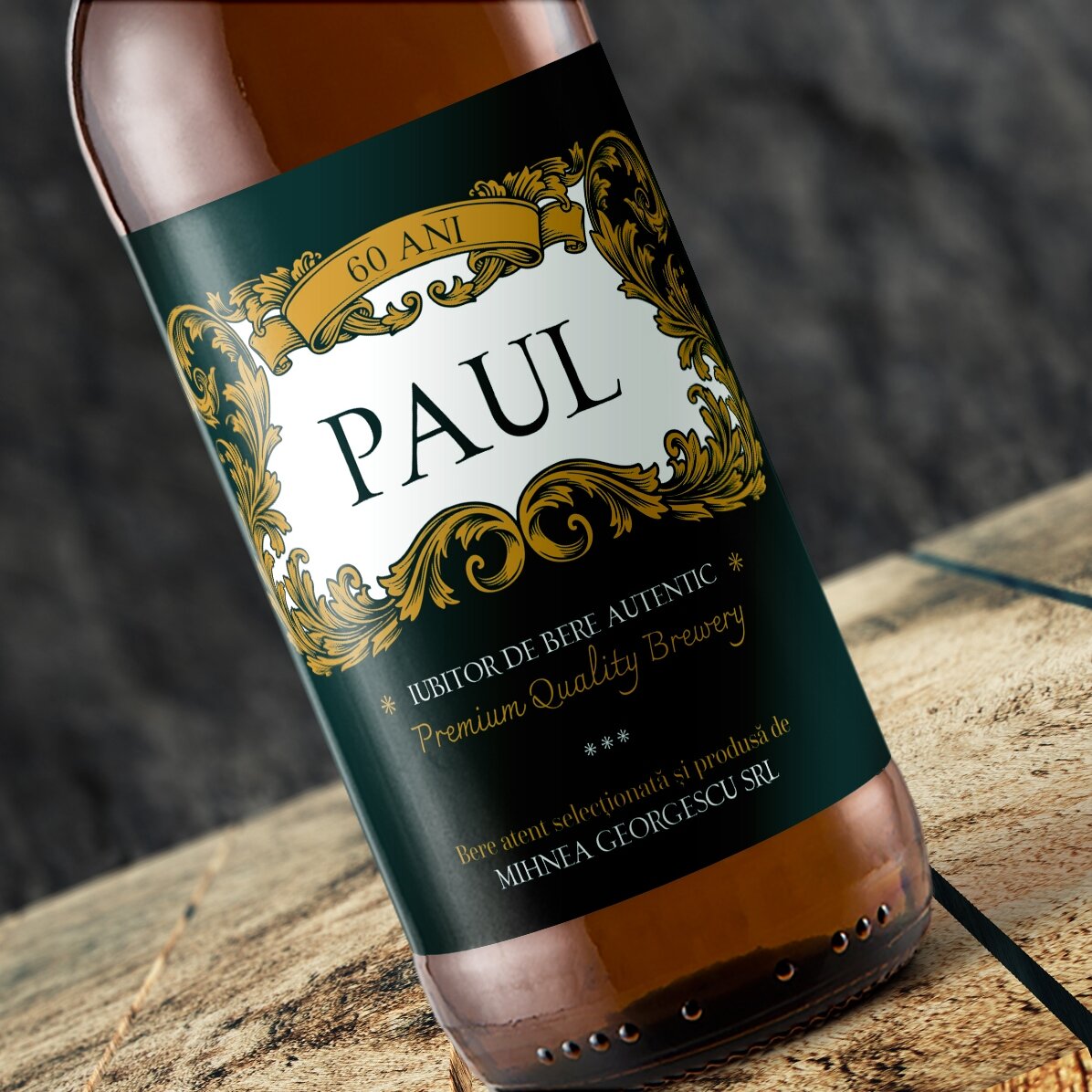 Bier met gepersonaliseerde tekst - Royal 60
