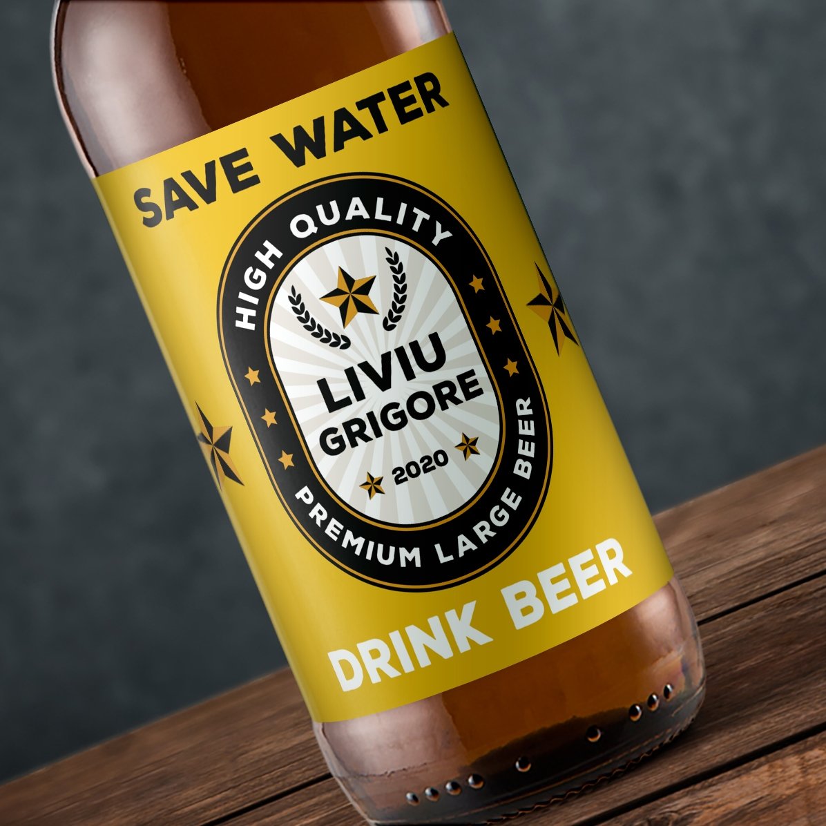 Bier met gepersonaliseerde tekst - Save water drink beer