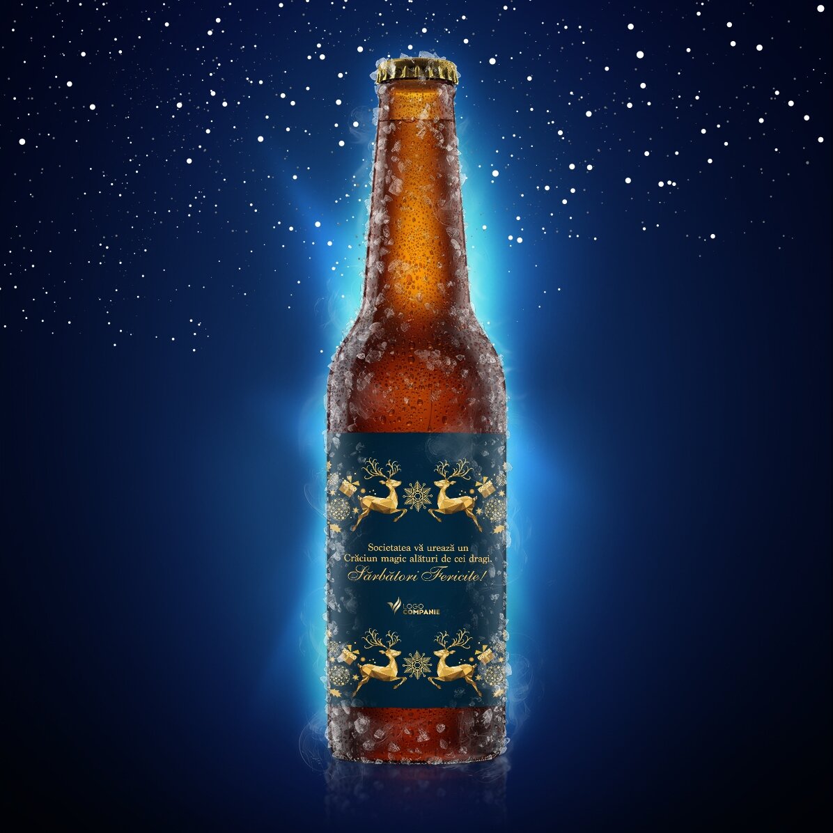 Personalised beer with text and logo - Christmas story