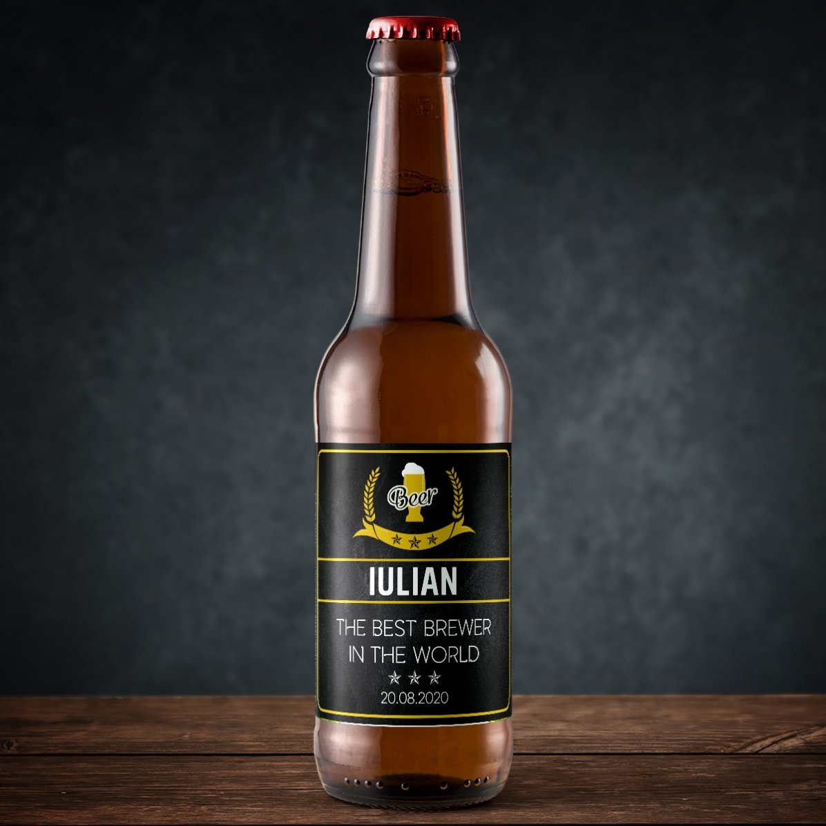 Bier met gepersonaliseerde tekst - The best brewer