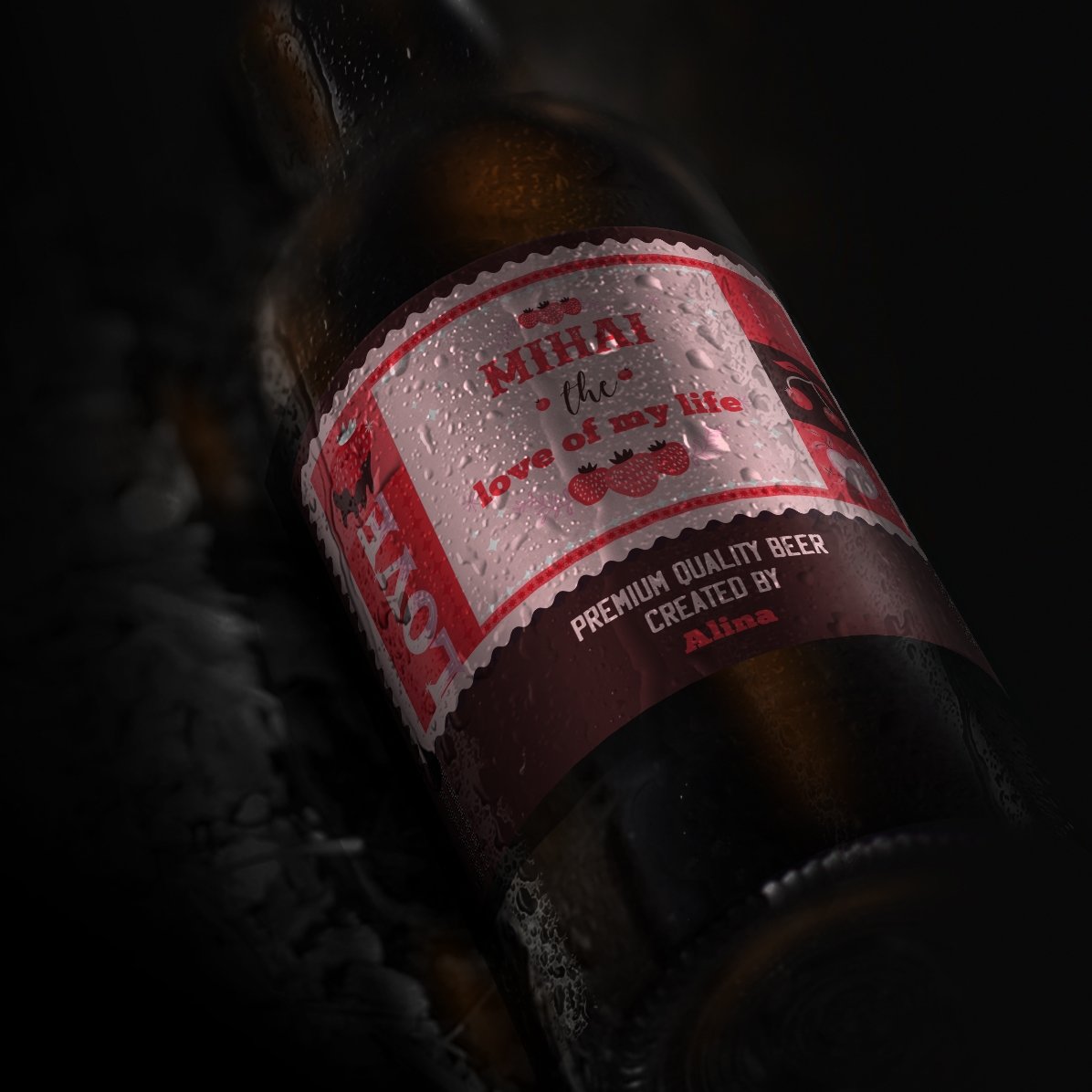 Bier met gepersonaliseerde tekst - Valentijnsdag