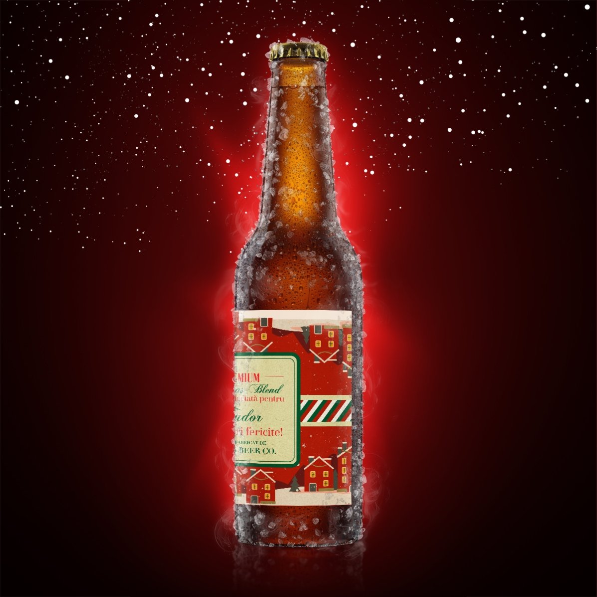 Bier met gepersonaliseerde tekst - Vintage Christmas Blend