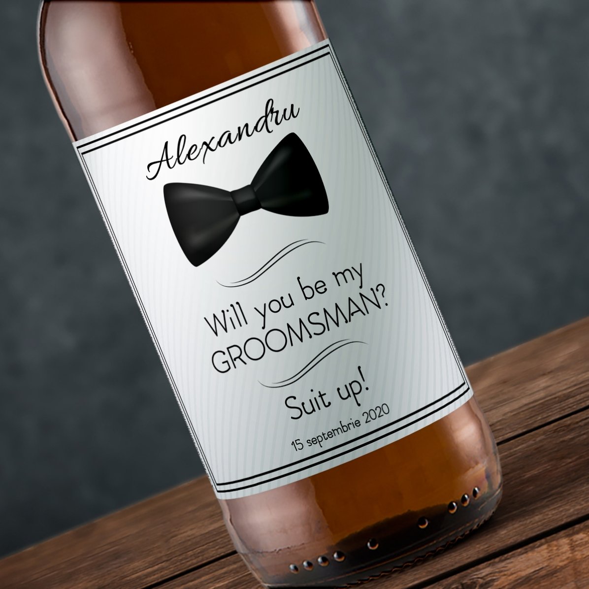 Bier met gepersonaliseerde tekst - Will you be my groomsman?