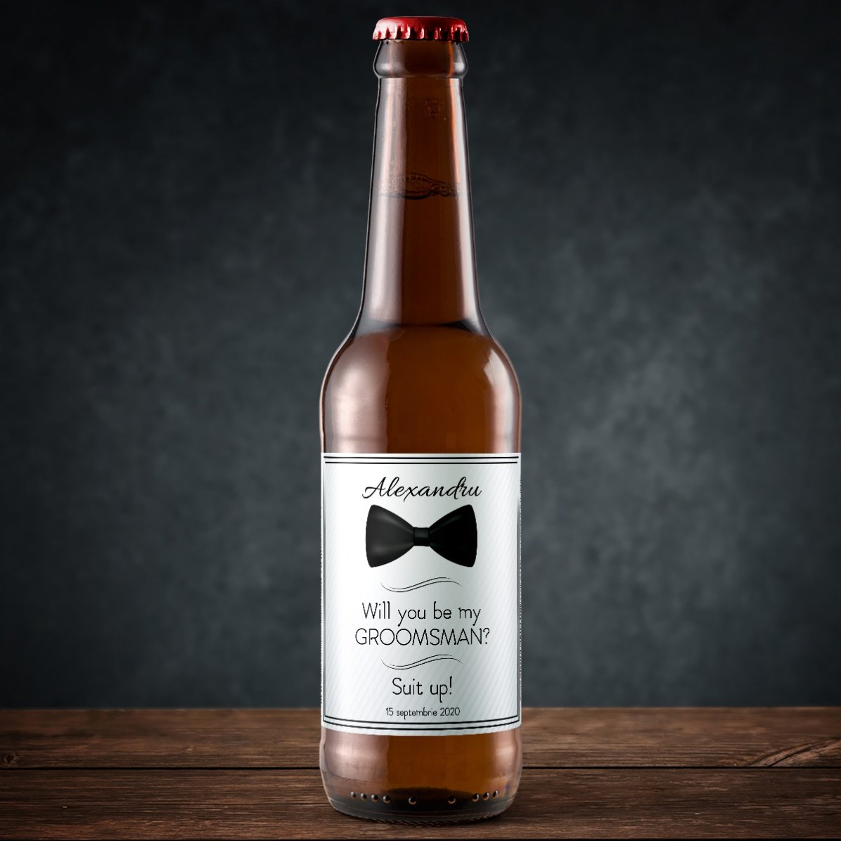 Bier met gepersonaliseerde tekst - Will you be my groomsman?