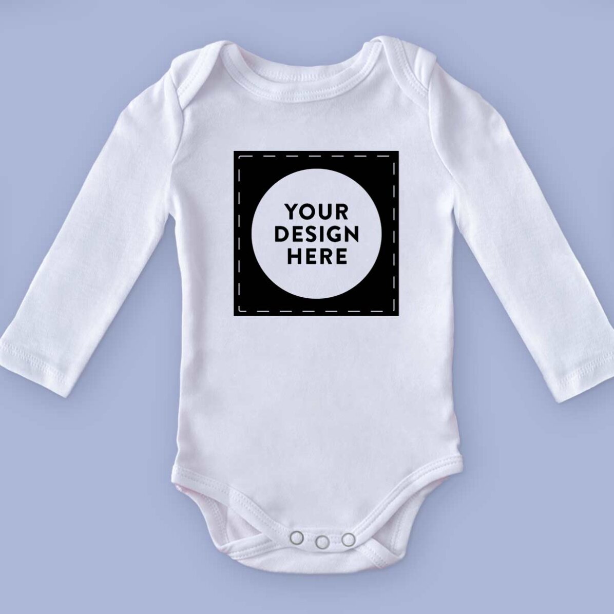 Gepersonaliseerd kinderbody met jouw vierkante afbeelding