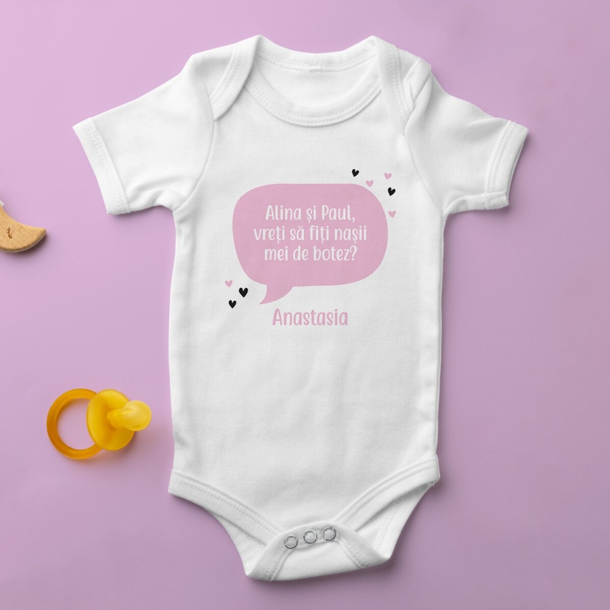 Gepersonaliseerd kinderpakje met tekst - Verzoek om peetouder te worden