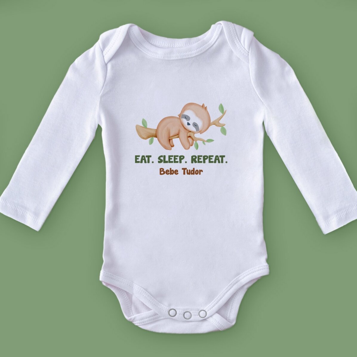 Gepersonaliseerd kinderpakje met tekst - Eat. Sleep. Repeat
