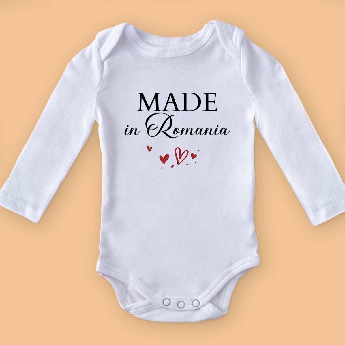 Personalised baby bodysuit with message - Made with love