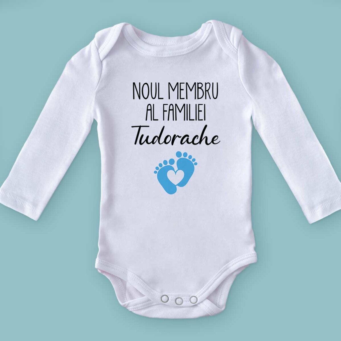 Gepersonaliseerd rompertje voor kinderen met tekst - Het nieuwe familielid