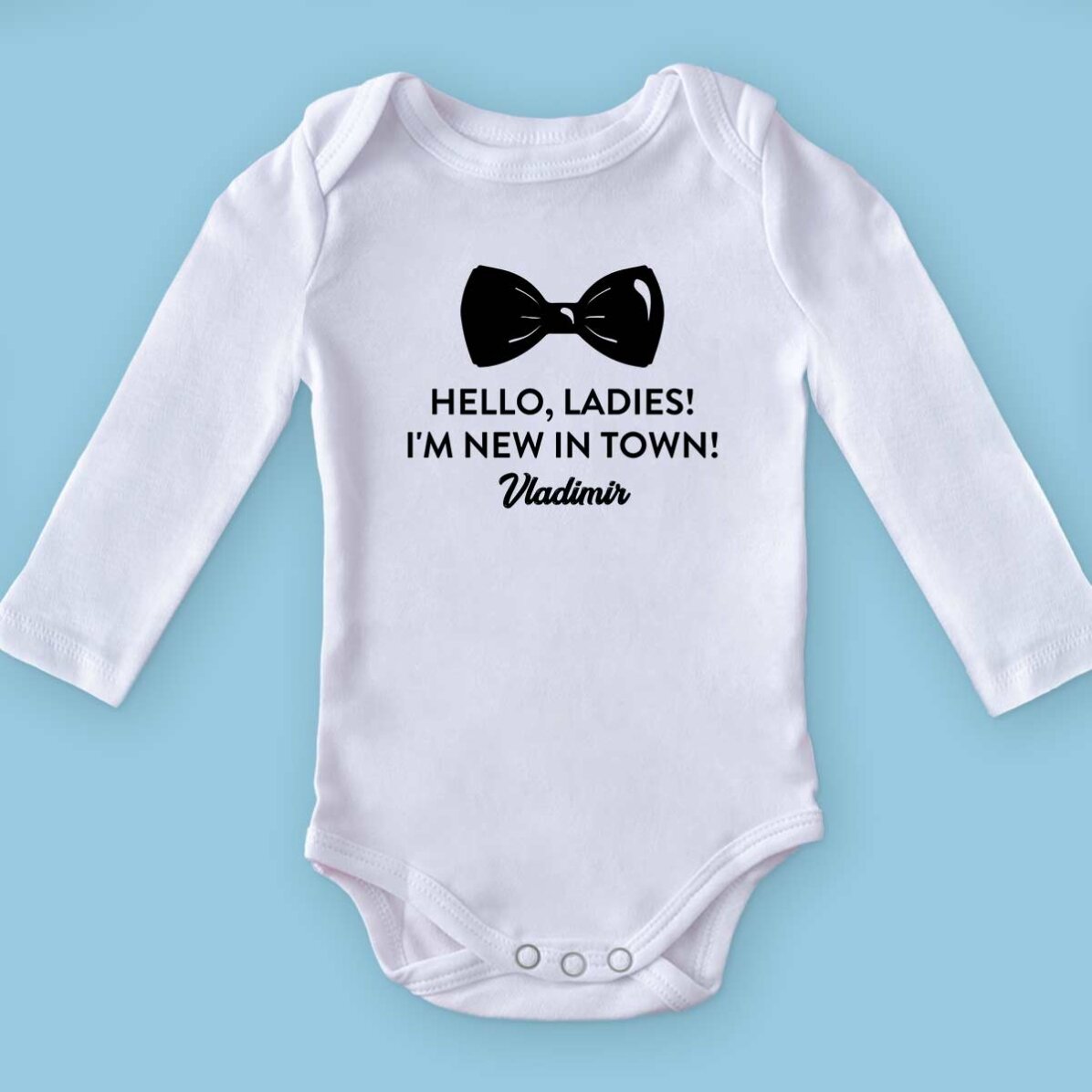 Gepersonaliseerde babybody met tekst - Papion