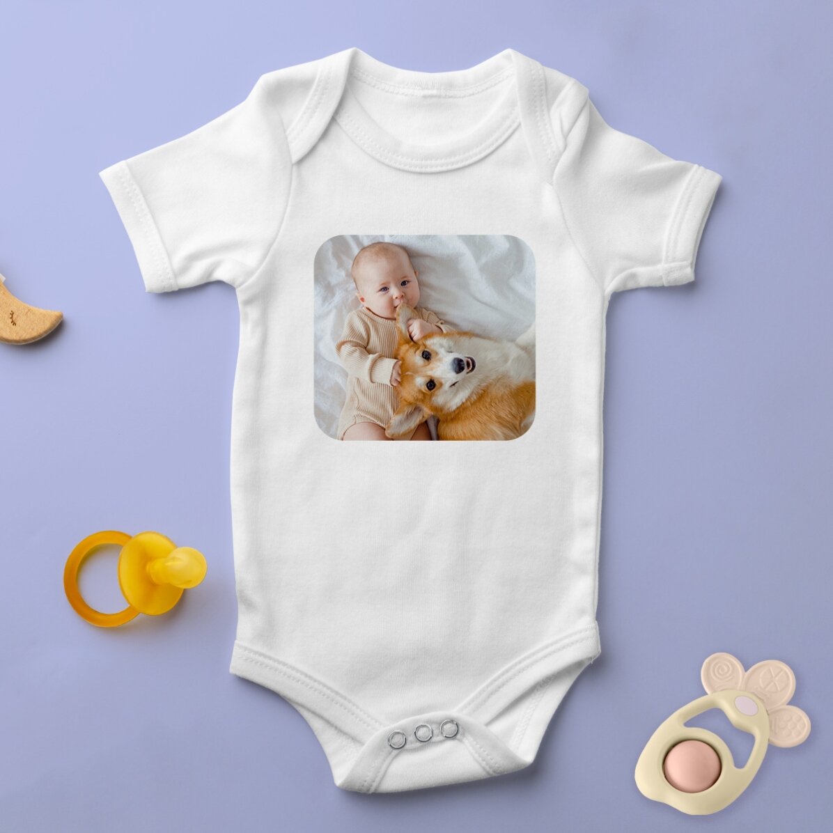 Gepersonaliseerd rompertje voor kinderen met een foto