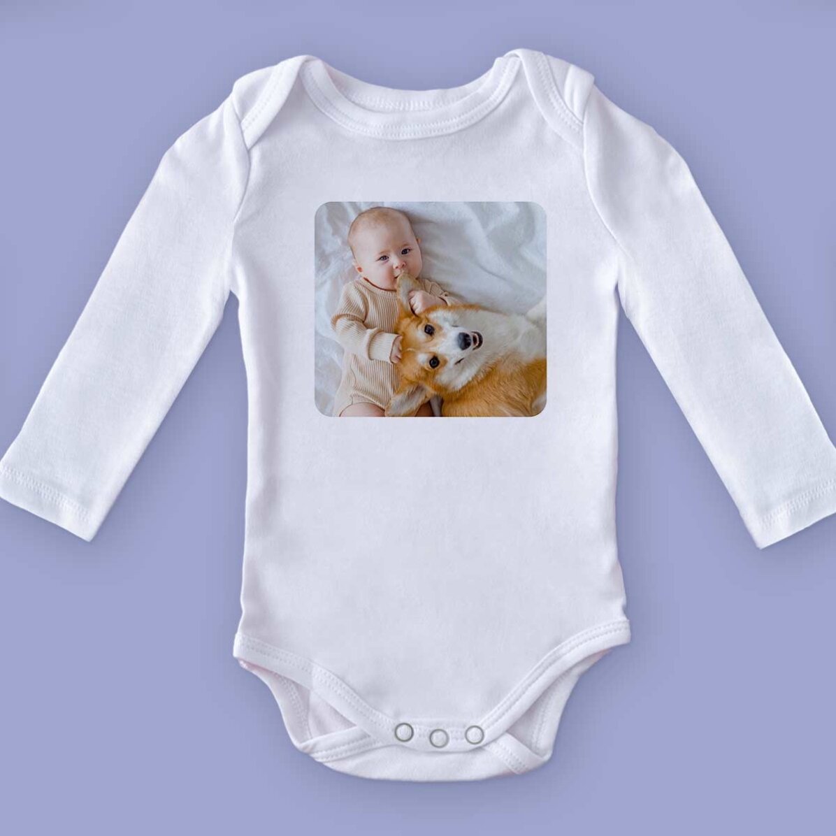 Gepersonaliseerd rompertje voor kinderen met een foto