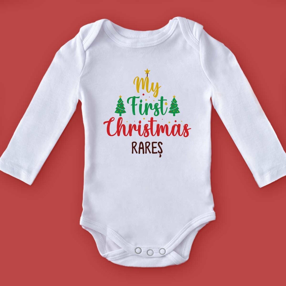 Gepersonaliseerd kinderpakje met tekst - My first Christmas