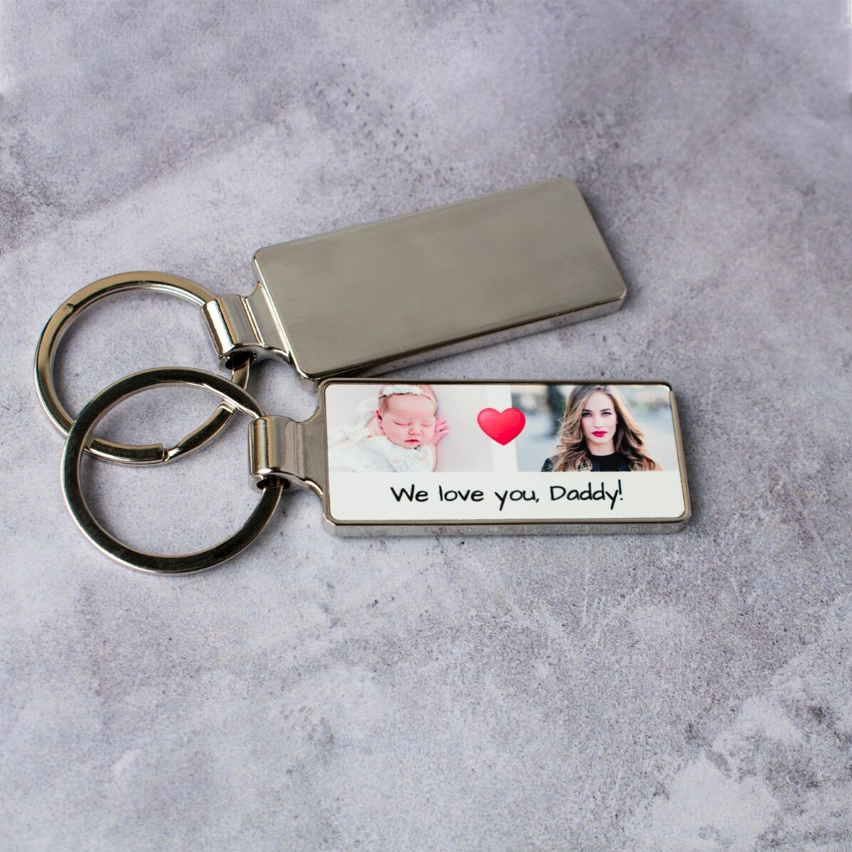 Gepersonaliseerde sleutelhanger met 2 foto