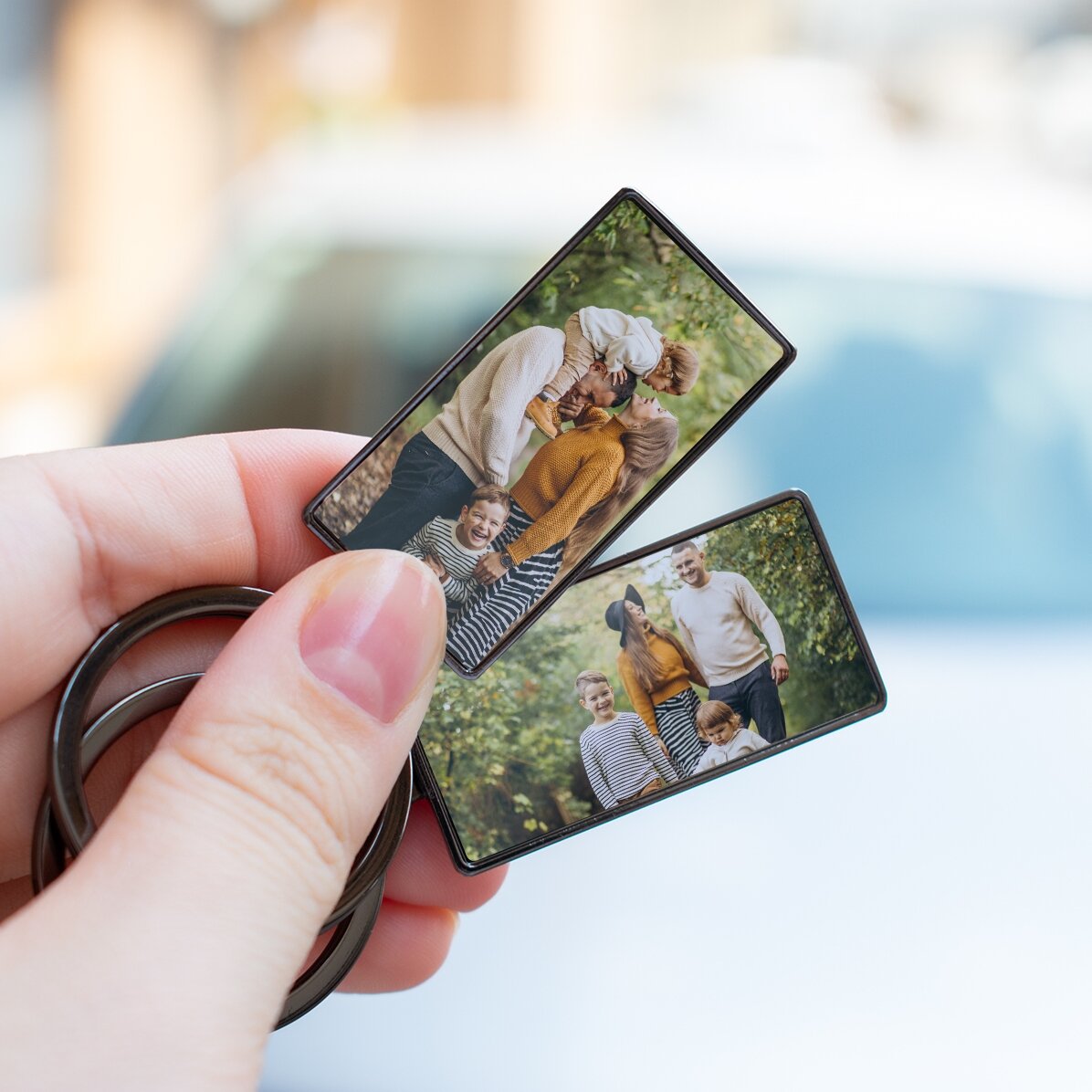 Gepersonaliseerde sleutelhanger met 2 foto