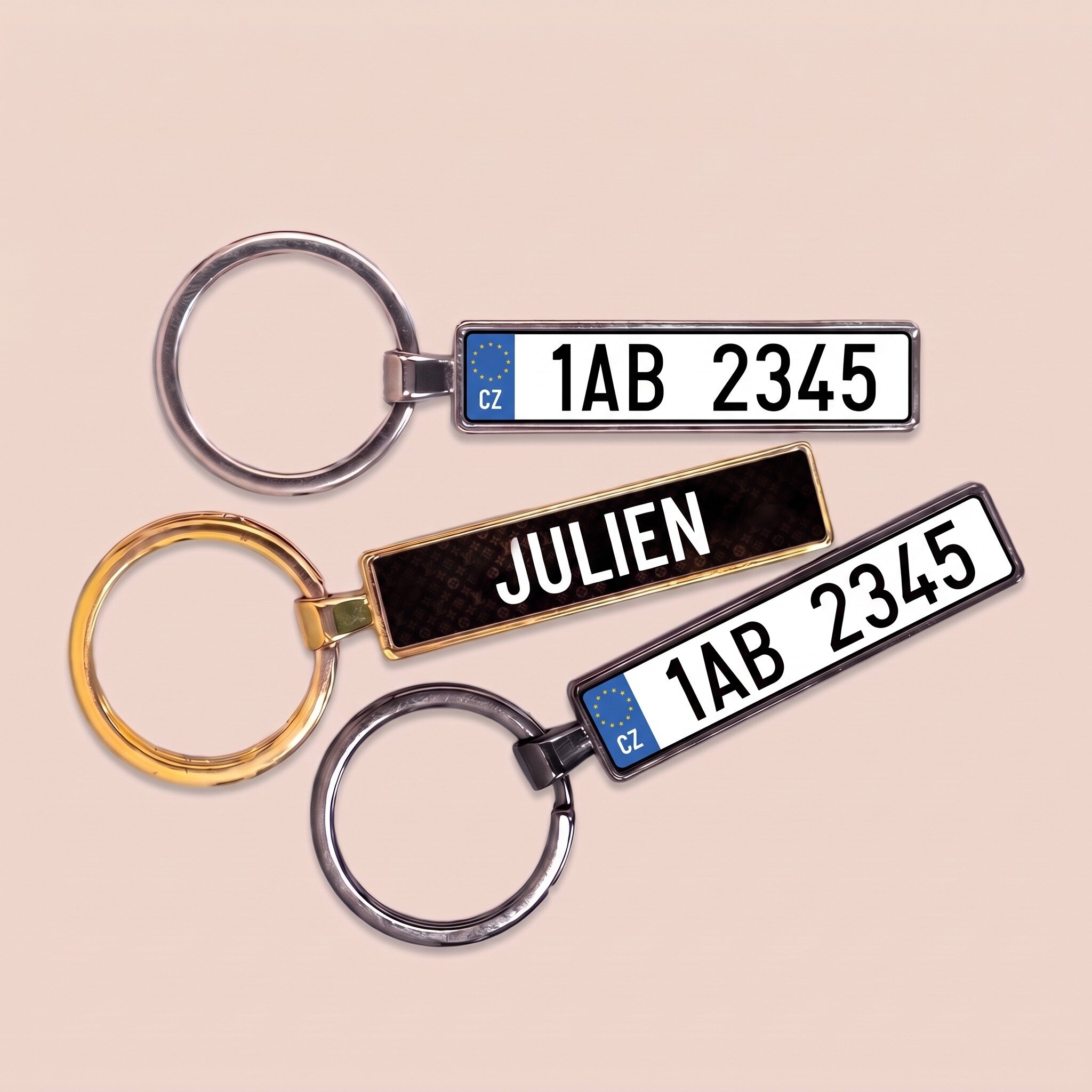 Gepersonaliseerde sleutelhanger met Tsjechisch kenteken