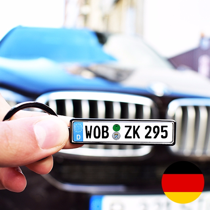 Gepersonaliseerde sleutelhanger met Duitse kenteken