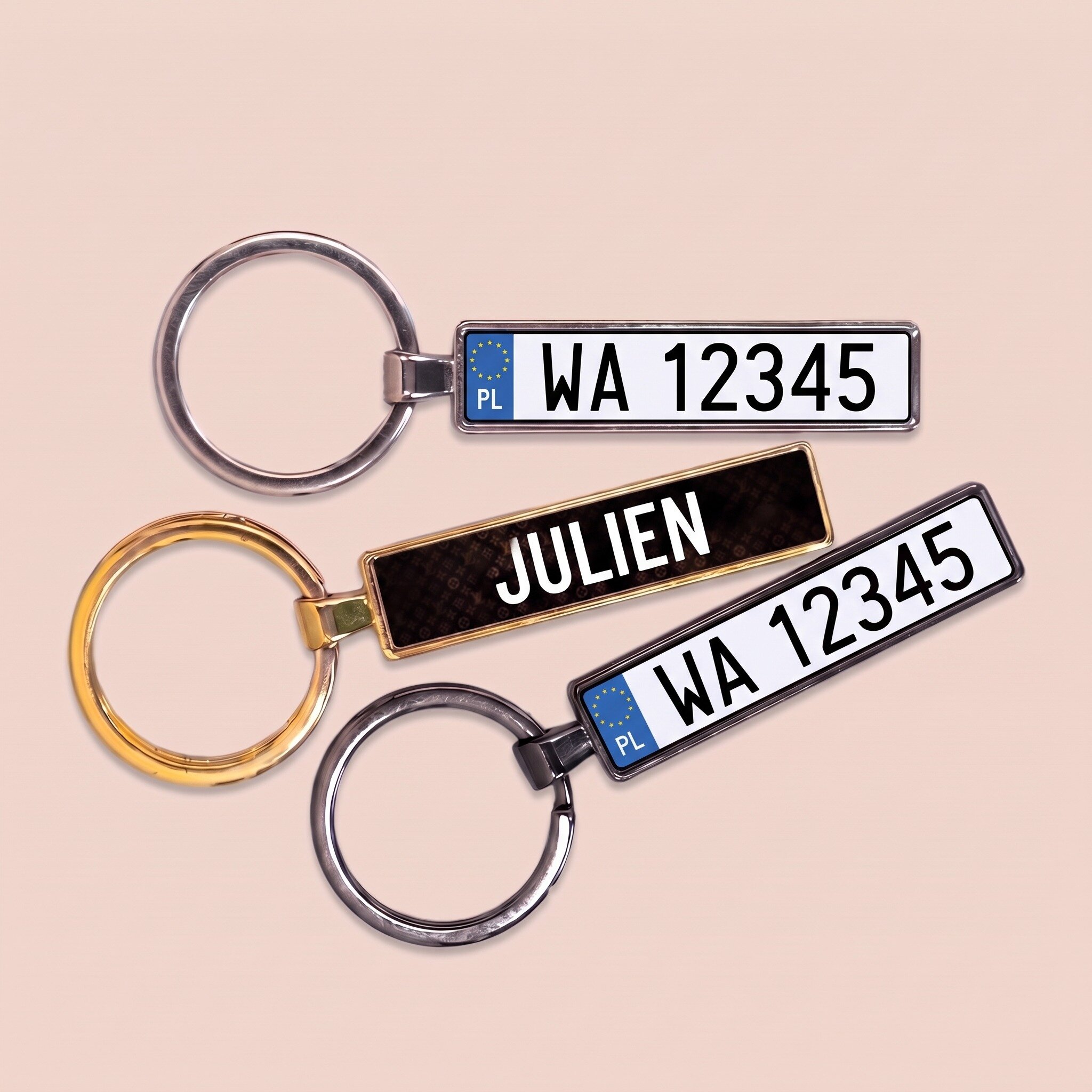 Gepersonaliseerde sleutelhanger met Pools kenteken