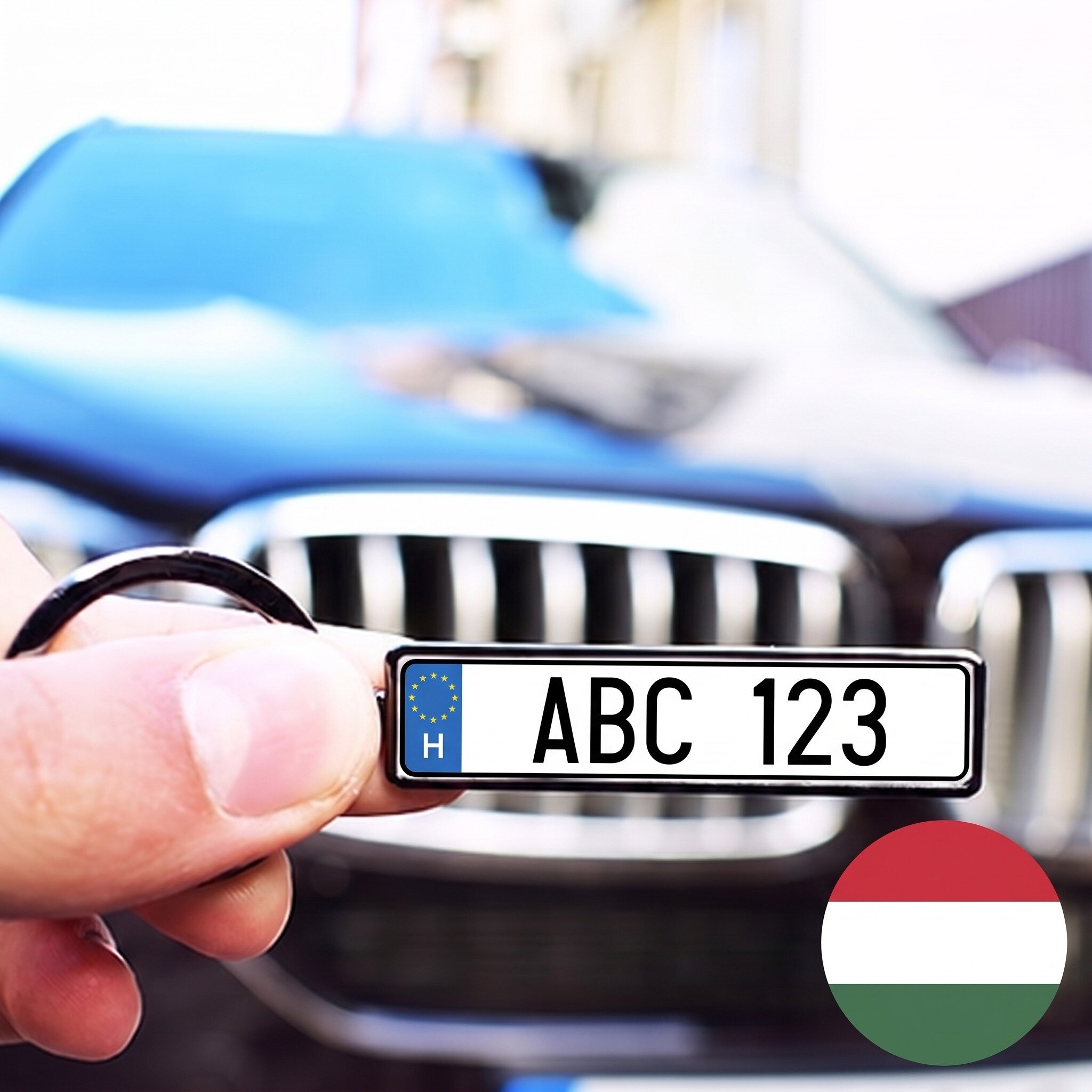 Gepersonaliseerde sleutelhanger met Hongaars kenteken