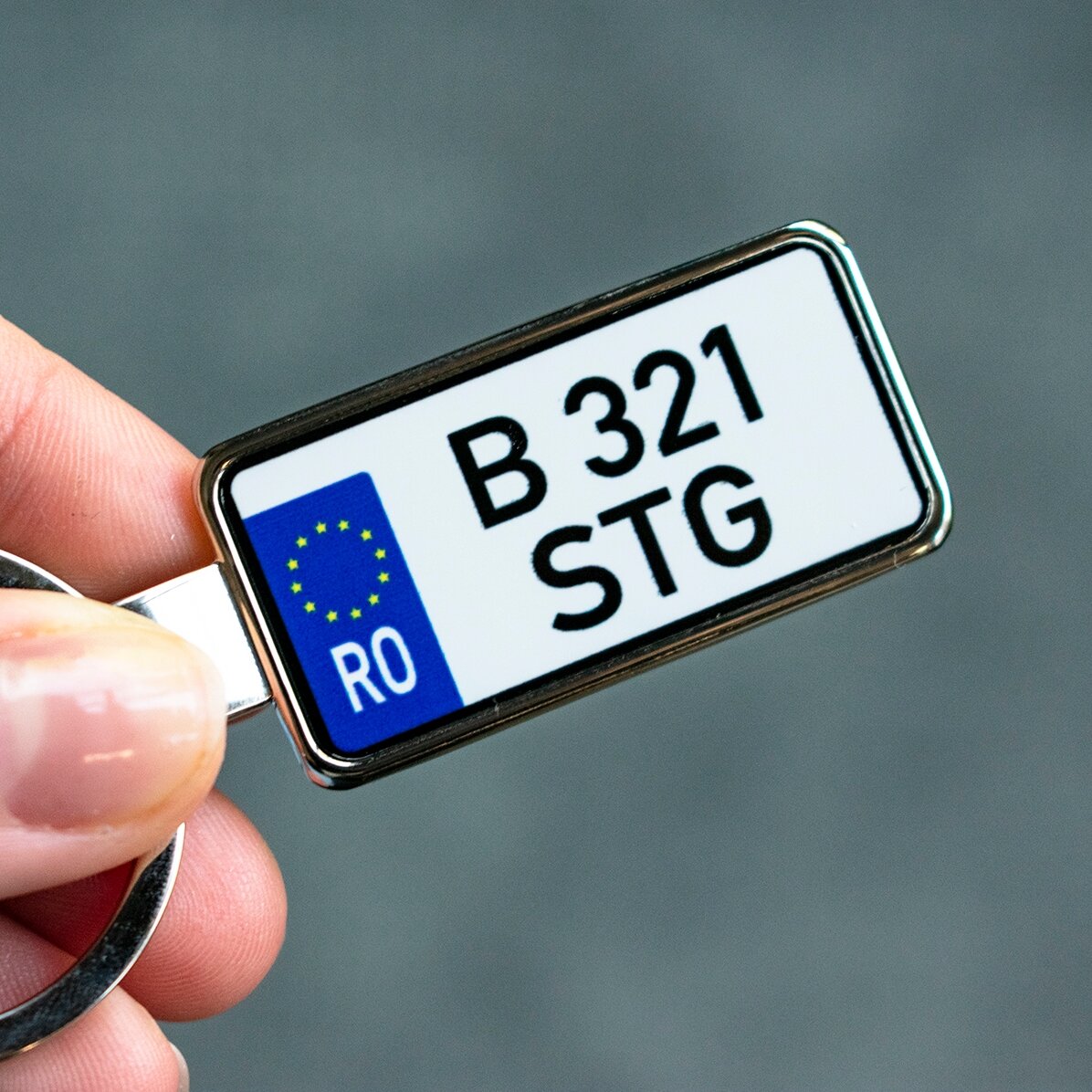 Gepersonaliseerde sleutelhanger met kenteken - voetbalmodel