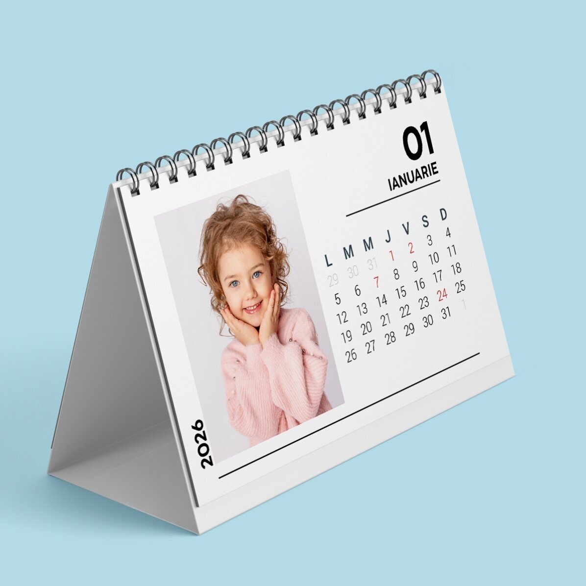 Gepersonaliseerde bureaukalender met foto’s