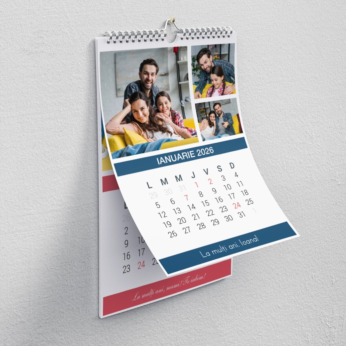 Gepersonaliseerde kalender met foto’s en een boodschap - Momenten samen