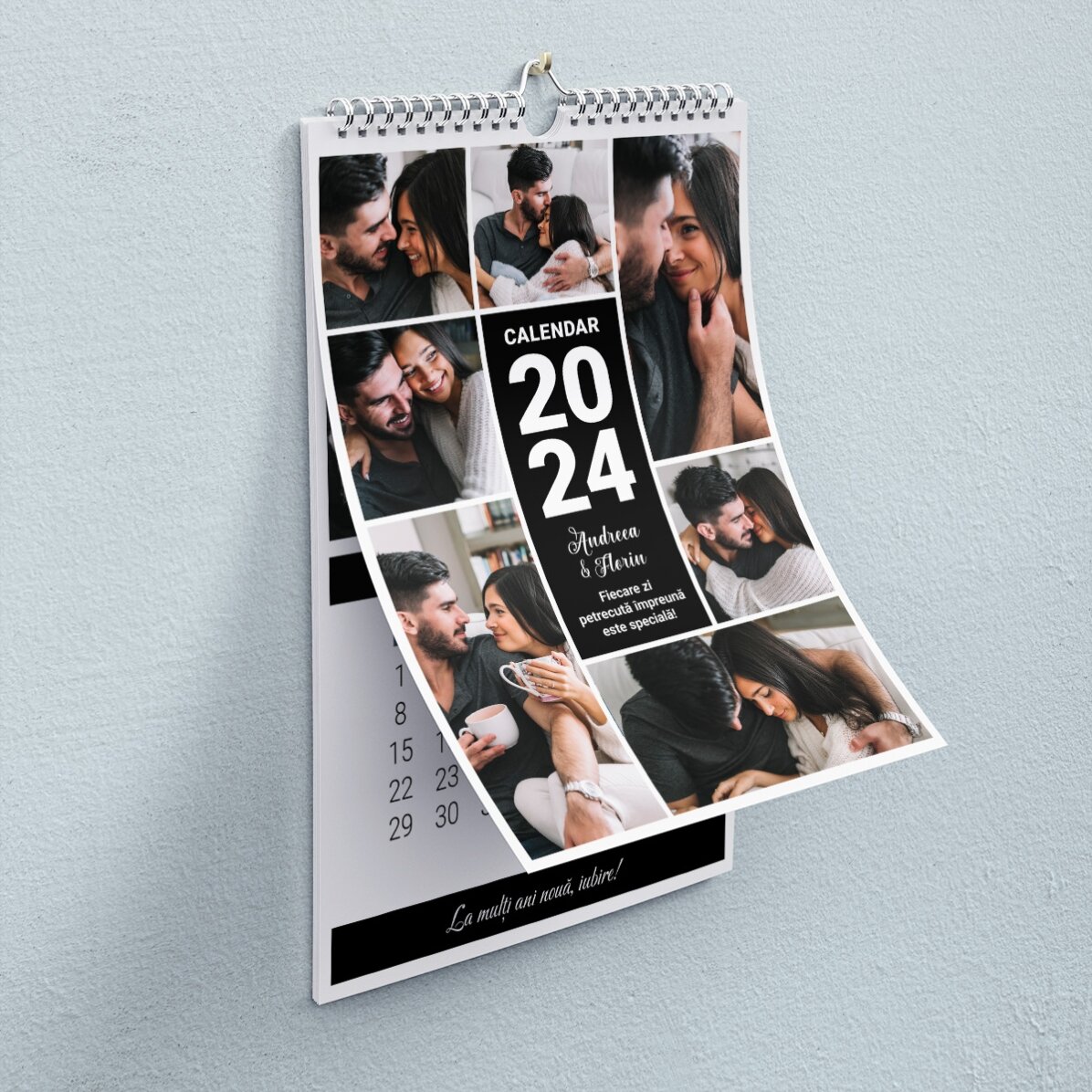 Gepersonaliseerde kalender met foto’s en een boodschap - Momenten samen