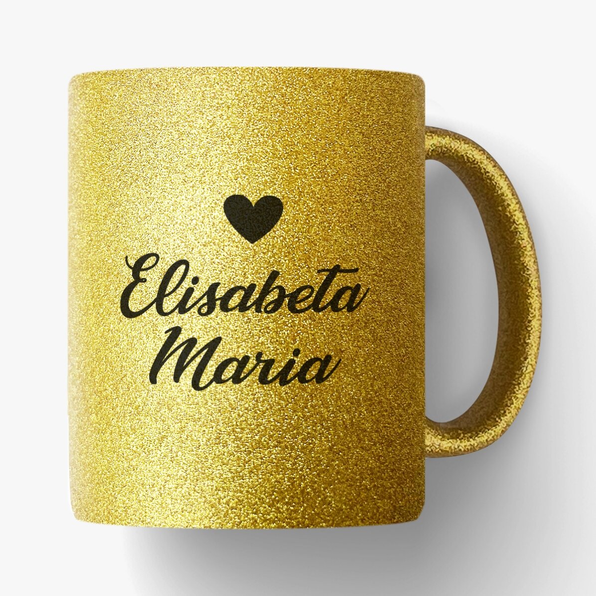 Gepersonaliseerde glitterbeker met tekst - Princess