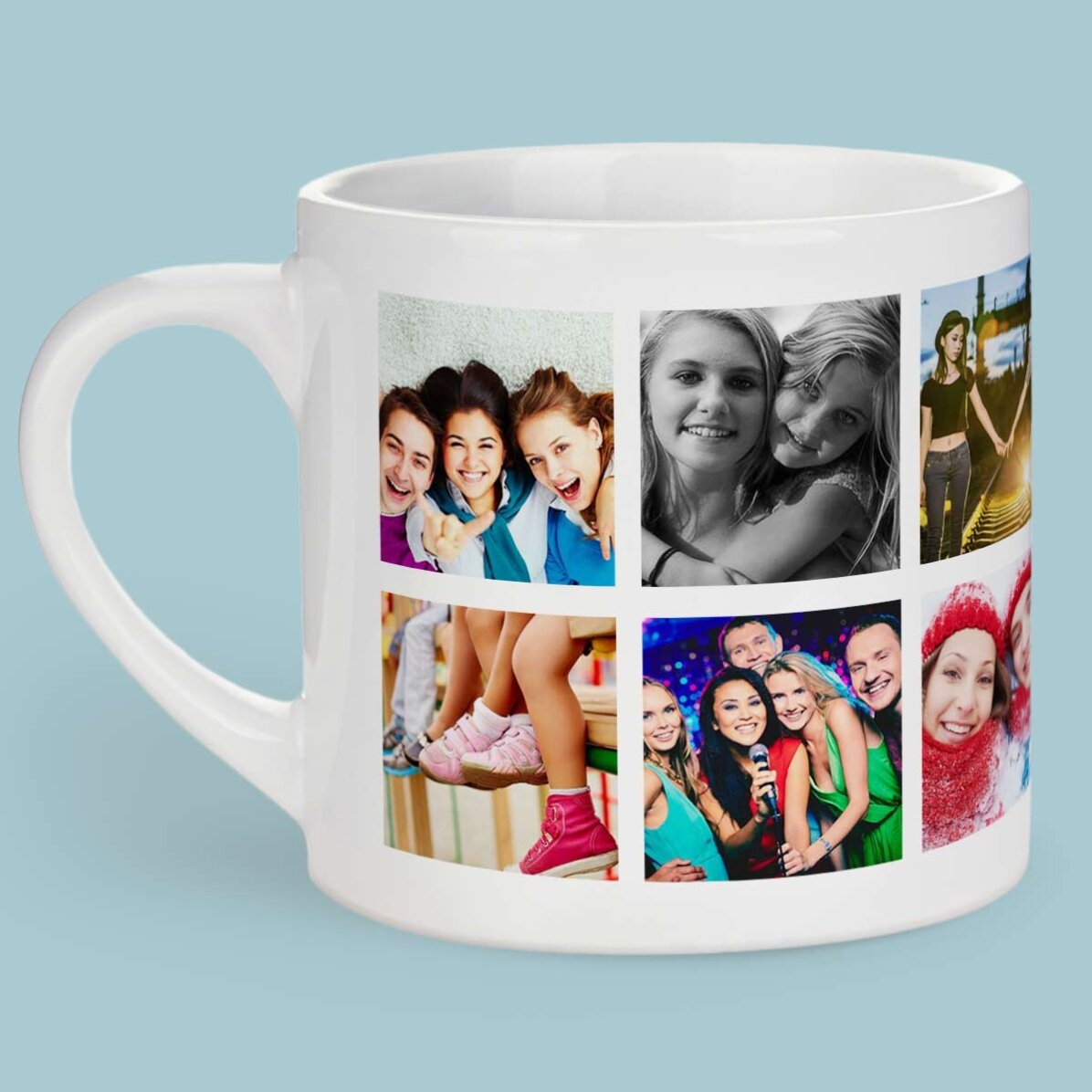 Gepersonaliseerd espressokopje met 12 foto