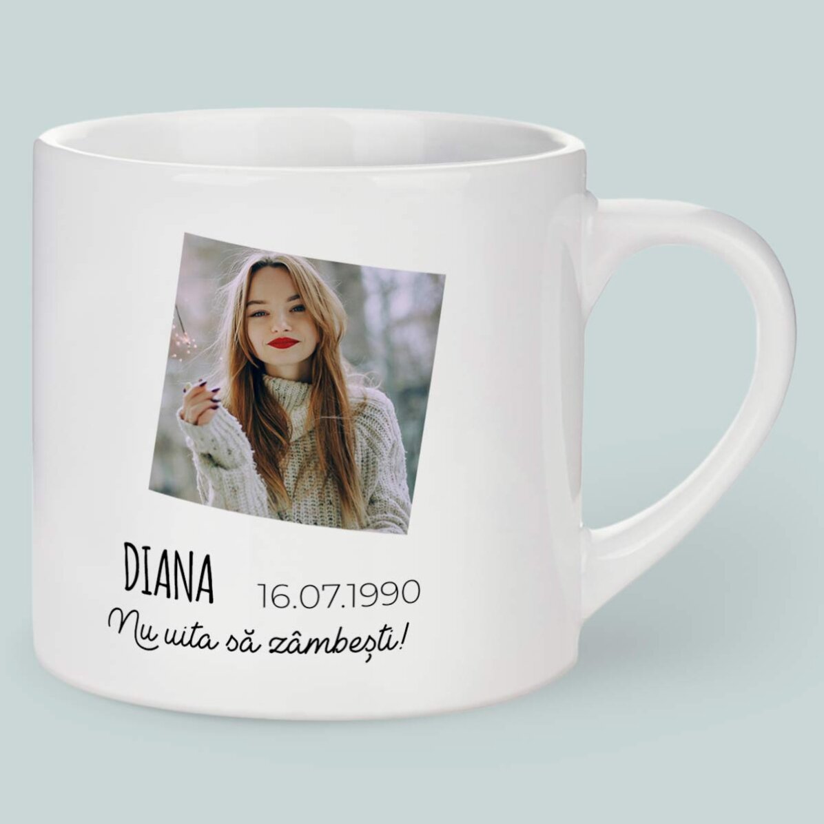 Gepersonaliseerde espressokop met foto en tekst - Sterrenbeeld Kreeft