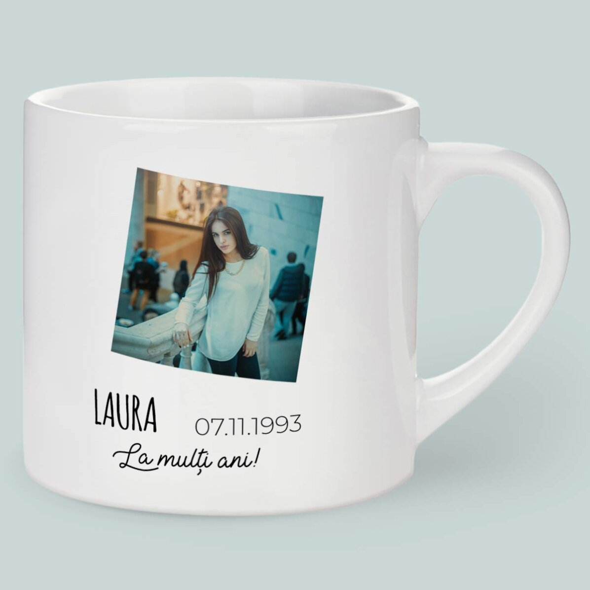 Gepersonaliseerde espressokop met foto en tekst - Sterrenbeeld Schorpioen