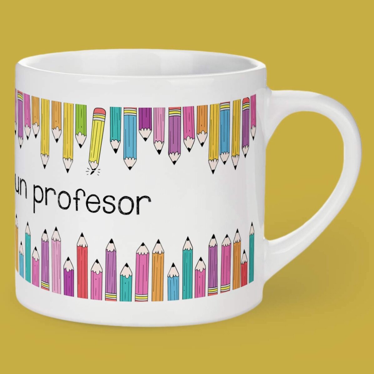 Gepersonaliseerde espressokop met tekst - Kleurpotloden