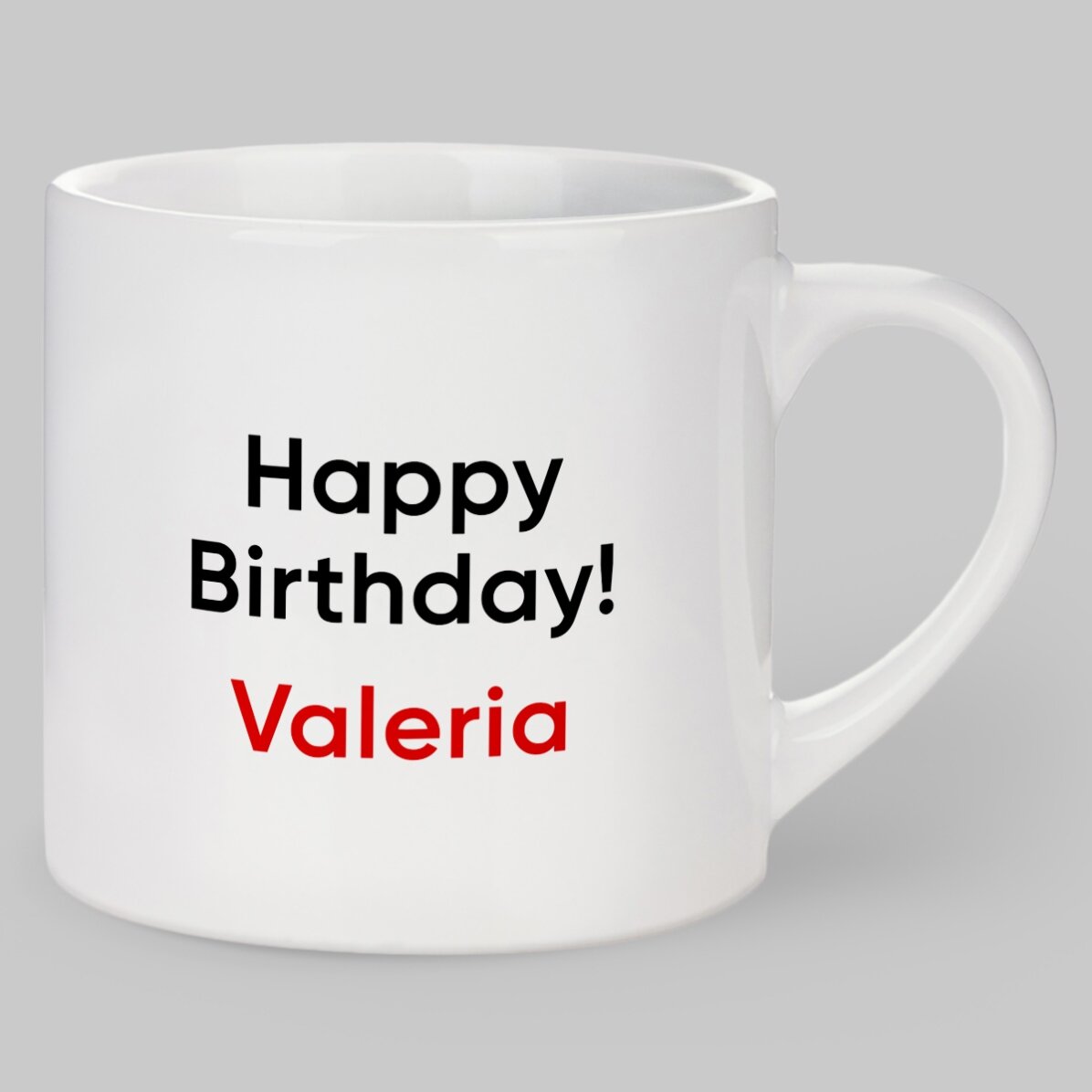Gepersonaliseerd espressokopje met tekst - Happy Birthday!